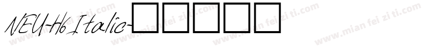 NEU-H6 Italic字体转换